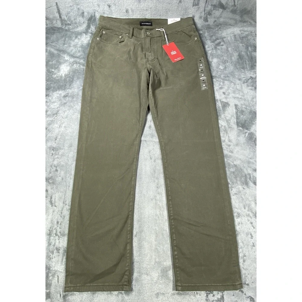Lucky Brand Men's Slim Straight Jeans Olive Green